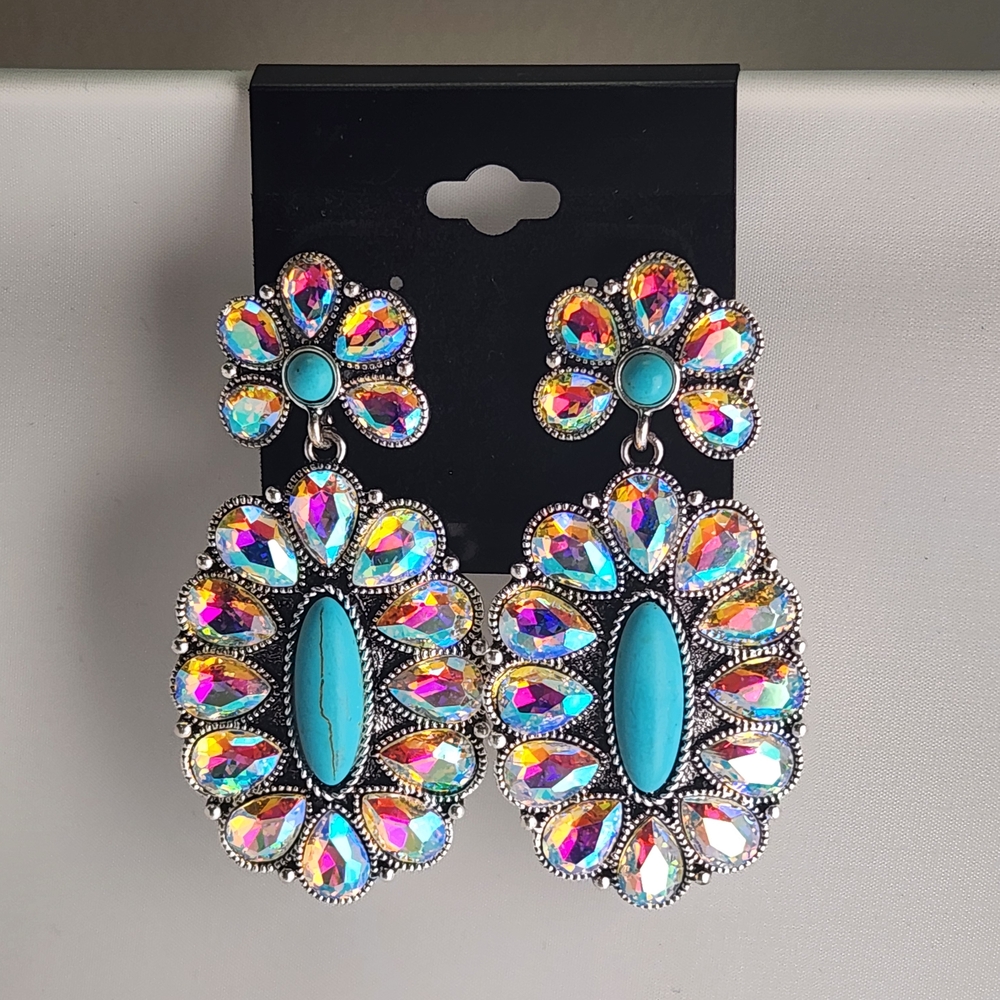 Colorful Crystal Drop Earrings